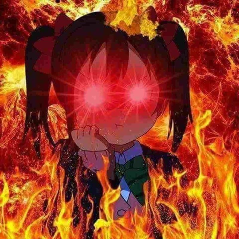 Meme tức giận từ phim ảnh và anime với biểu cảm cường điệu mạnh mẽ