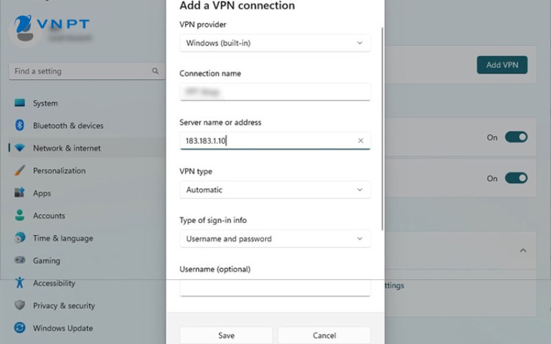 Hướng dẫn cách bước thực hiện cài đặt VPN trên Windows 11
