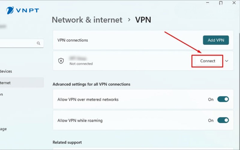 Cách sử dụng VPN trên máy tính Windows 11