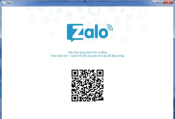 Mã QR đăng nhập Zalo PC hiển thị trên màn hình