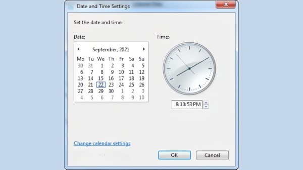Tiến hành chỉnh lại phần “Date” và “Time”