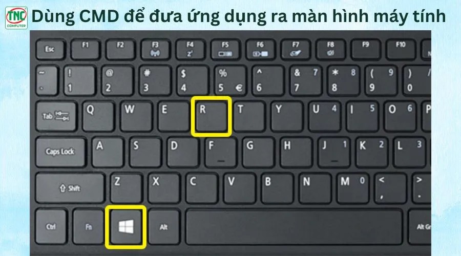 Mở hộp thoại Run để truy cập CMD
