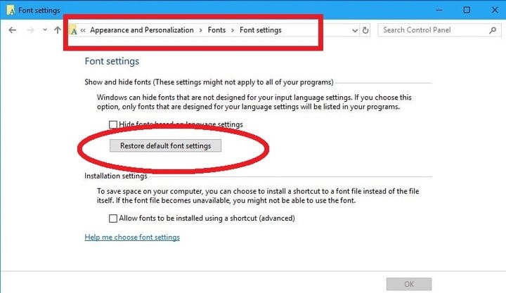 Cài đặt Font trong Windows 10