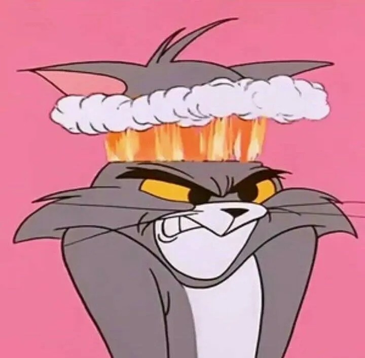 Meme mèo Tom bức bối rối bời cực hài