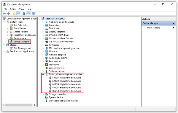 Truy cập Device Manager để quản lý driver âm thanh