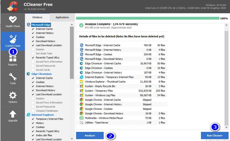 Sử dụng phần mềm CCleaner để xóa file rác trên win 10