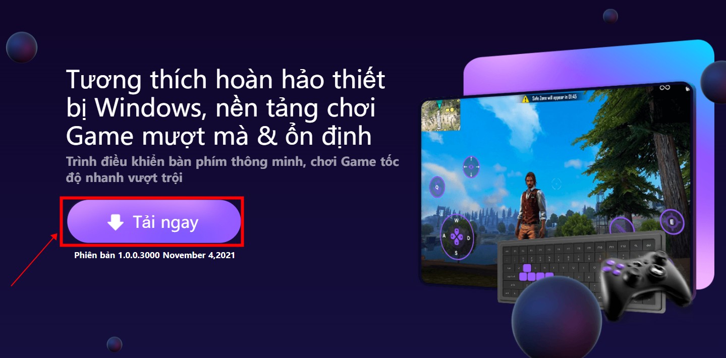 Giao diện trang tải Wakuoo với nút tải ngay