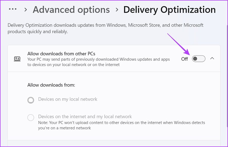 Tắt tùy chọn tự động cập nhật của Windows để tránh chiếm băng thông