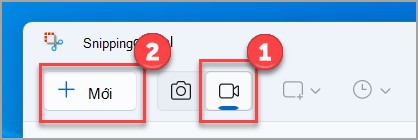 Quay video cắt màn hình trong Công cụ Cắt.