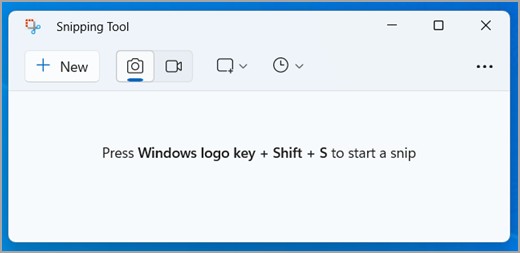 Giao diện Công cụ Cắt trong Windows 11 với các tùy chọn chế độ chụp