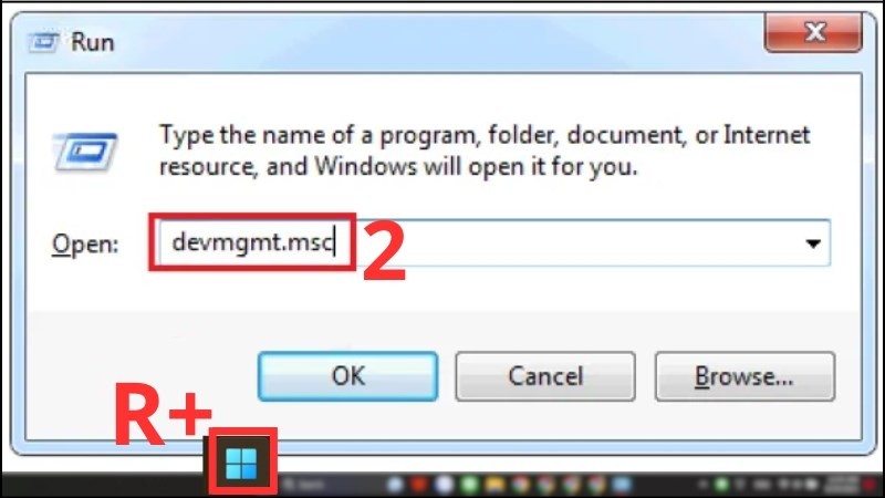 Mở cửa sổ Device Manager để quản lý thiết bị