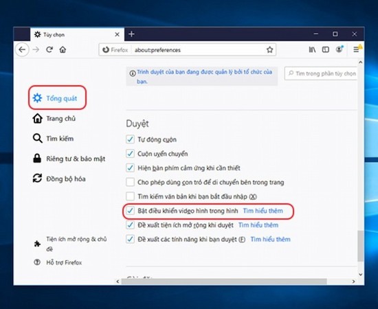 Đưa Youtube ra màn hình với trình duyệt Firefox bước 2