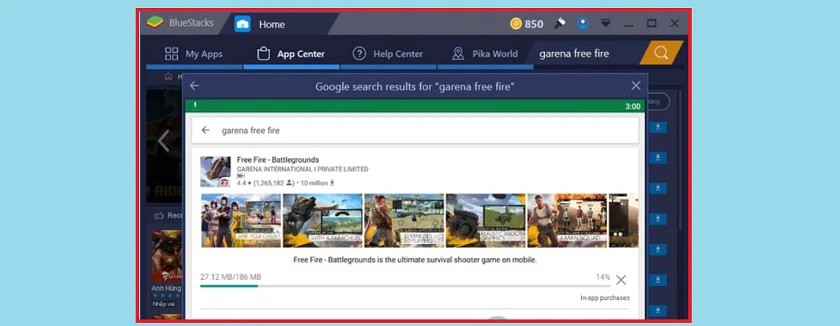 Tải Free fire trên máy tính bluestacks