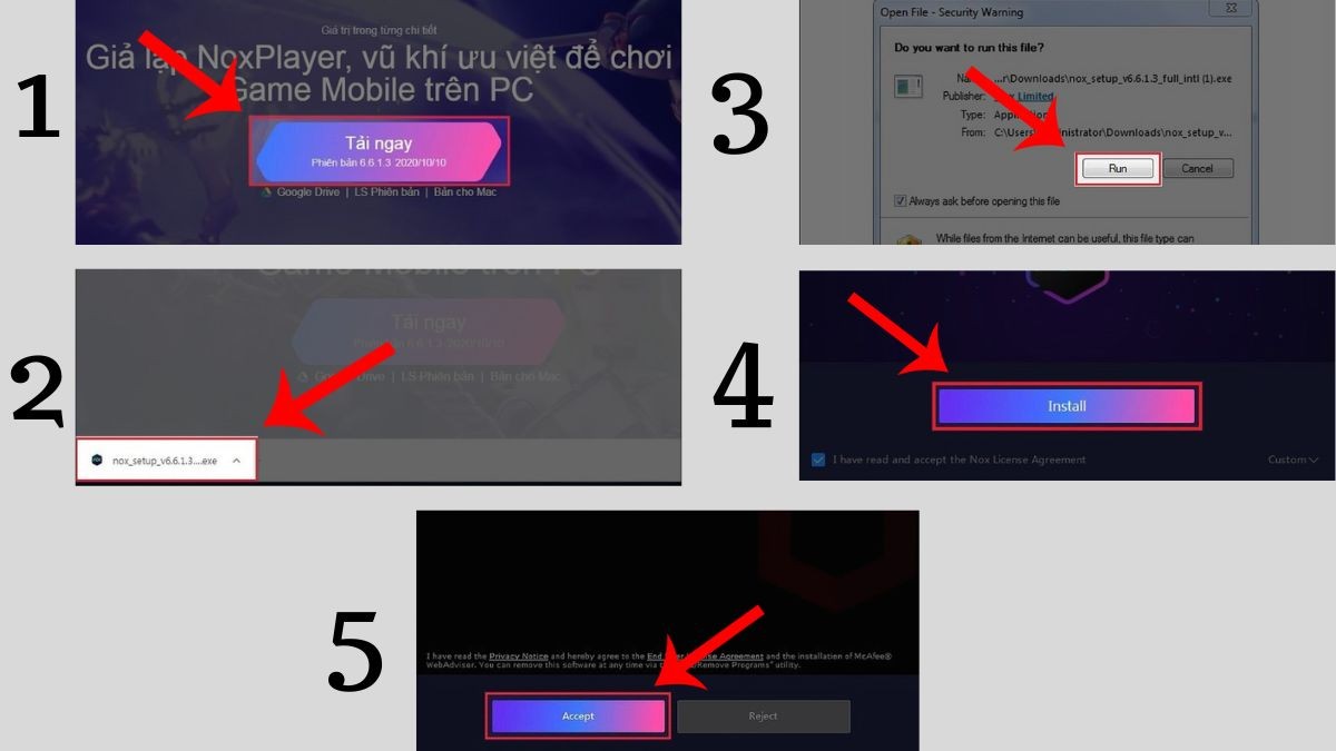 Tải và cài đặt phần mềm giả lập Nox Player trên PC