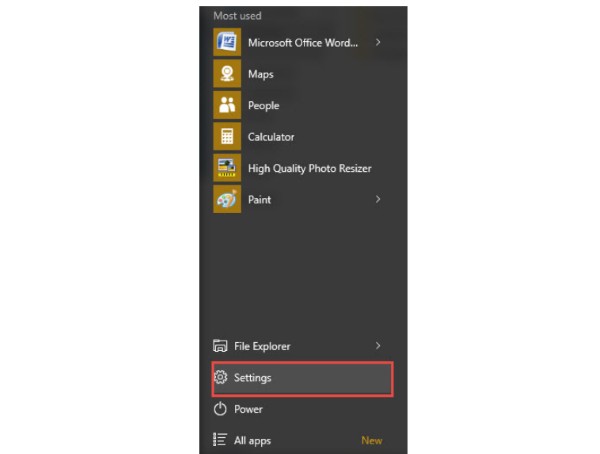 Mở Settings bằng Windows + I