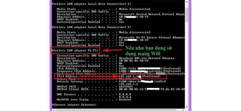 Cách kiểm tra IP bằng lênh CMD trên máy Win 10