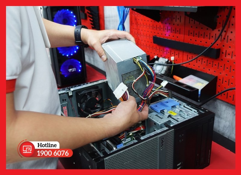 Màn hình không hiển thị do nguồn máy tính yếu