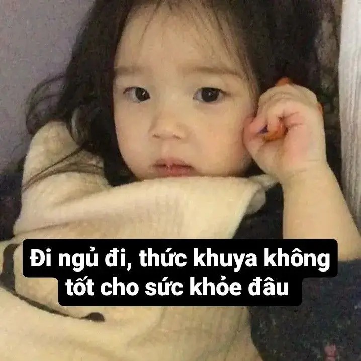 Ảnh chế dễ thương nhắn lời ngủ ngoan