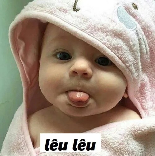 Meme em bé lêu lêu phản ứng hài hước khi bạn thắng cuộc tranh luận