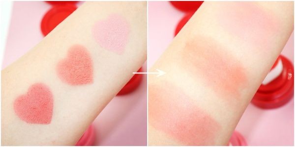 Ba tông màu Beloved Red, Crush on Coral và Blushed Pink của phấn má hồng I'm Meme