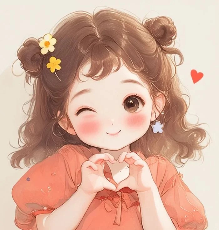 Meme bắn tim để trả lời tin nhắn một cách dễ thương