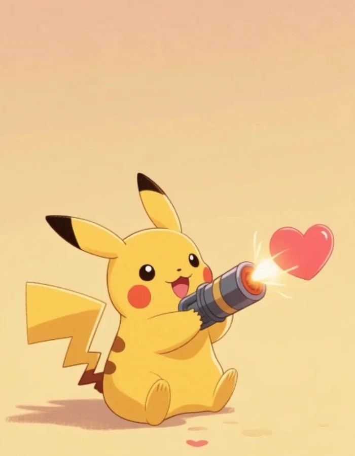 Pikachu với biểu cảm bắn tim cực chất
