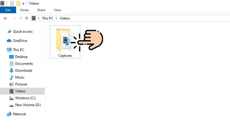 Hệ thống tự động lưu video vào thư mục Captures