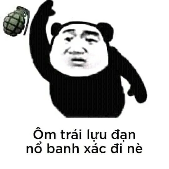 Hình gấu trúc Weibo troll ném trái lựu đạn