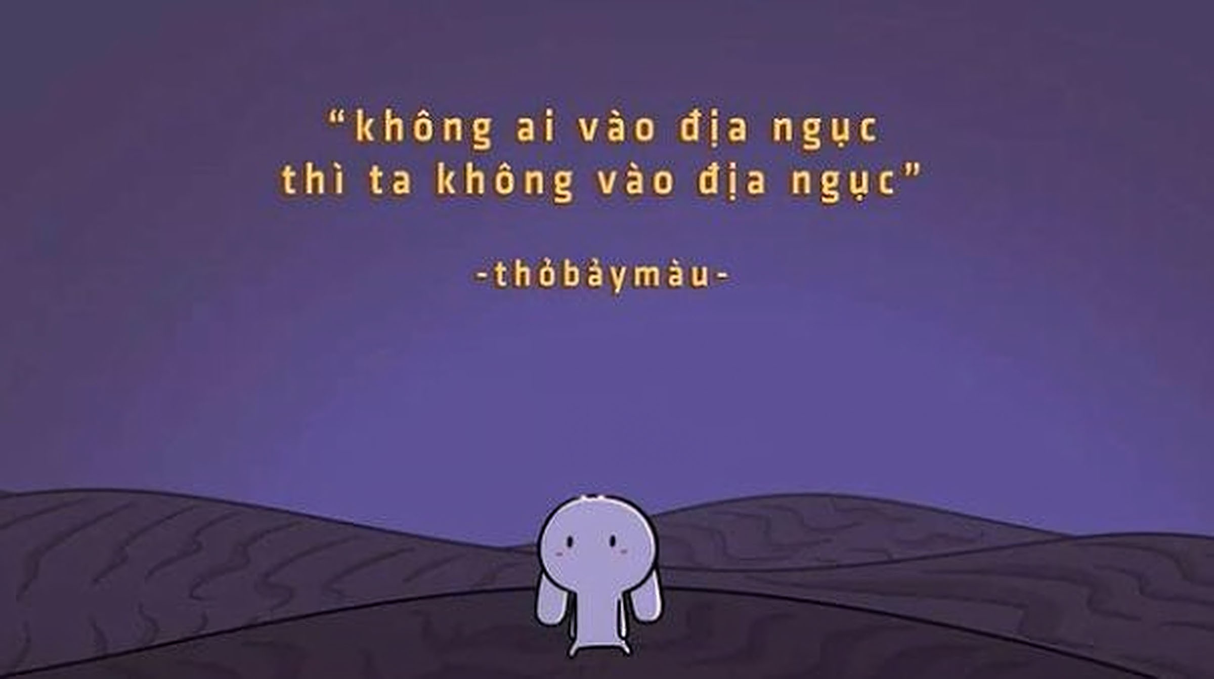 Hình nền Thỏ Bảy Màu trên máy tính