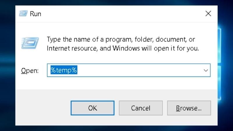 Nhấn tổ hợp phím Windows + R để mở trình hộp thoại Run