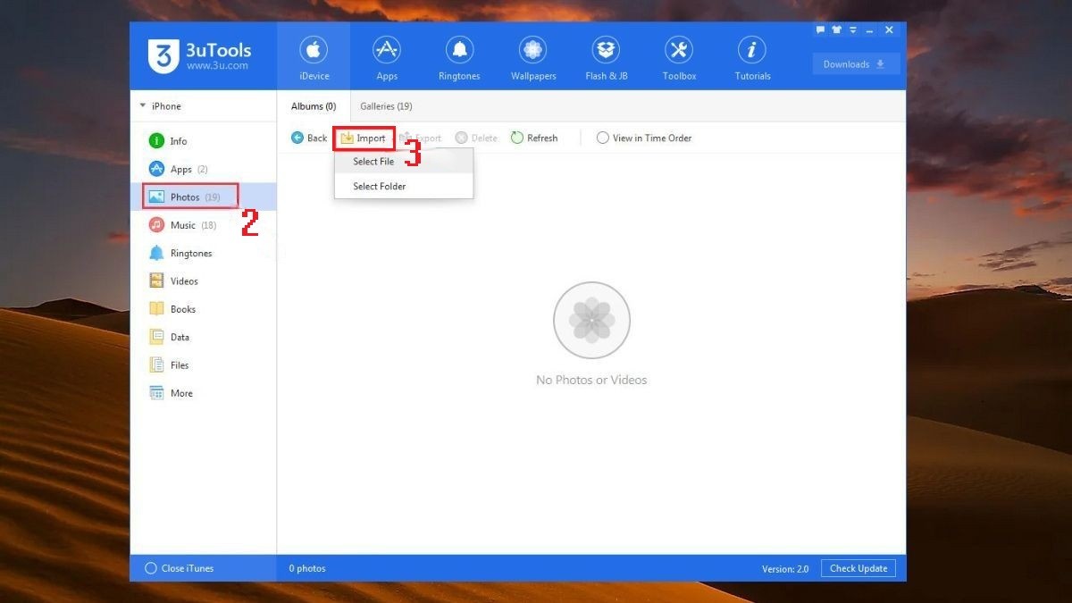 Cách chuyển ảnh từ iPhone sang máy tính bằng 3uTools bước 3