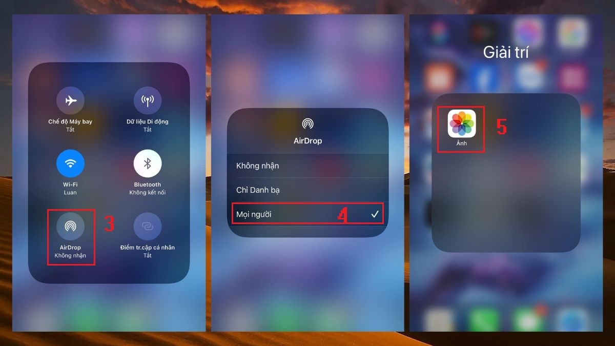 Cách chuyển ảnh từ iphone sang máy tính MacBook bước 3