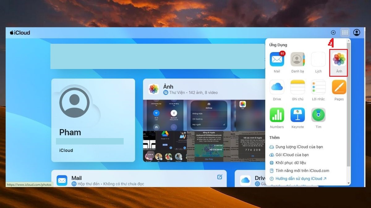 Cách chép ảnh từ iPhone sang máy tính MacBook qua iCloud Photos bước 3