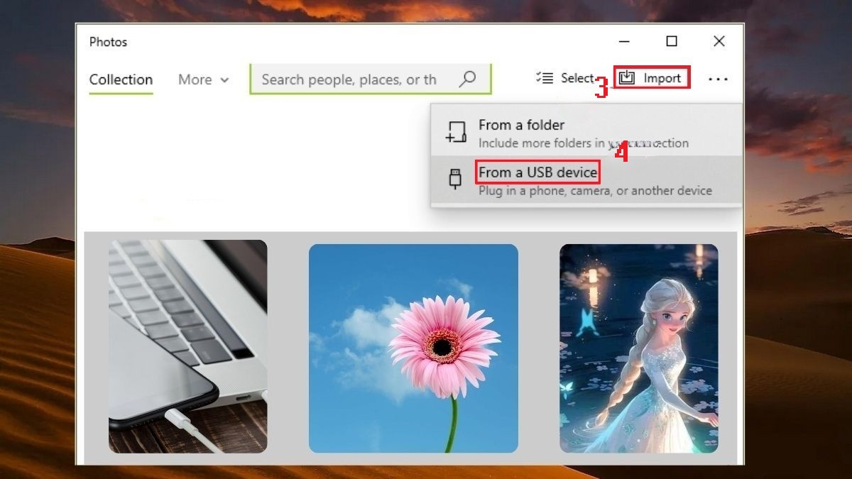 Chuyển hình ảnh từ iPhone sang máy tính bằng Windows Photos bước 3