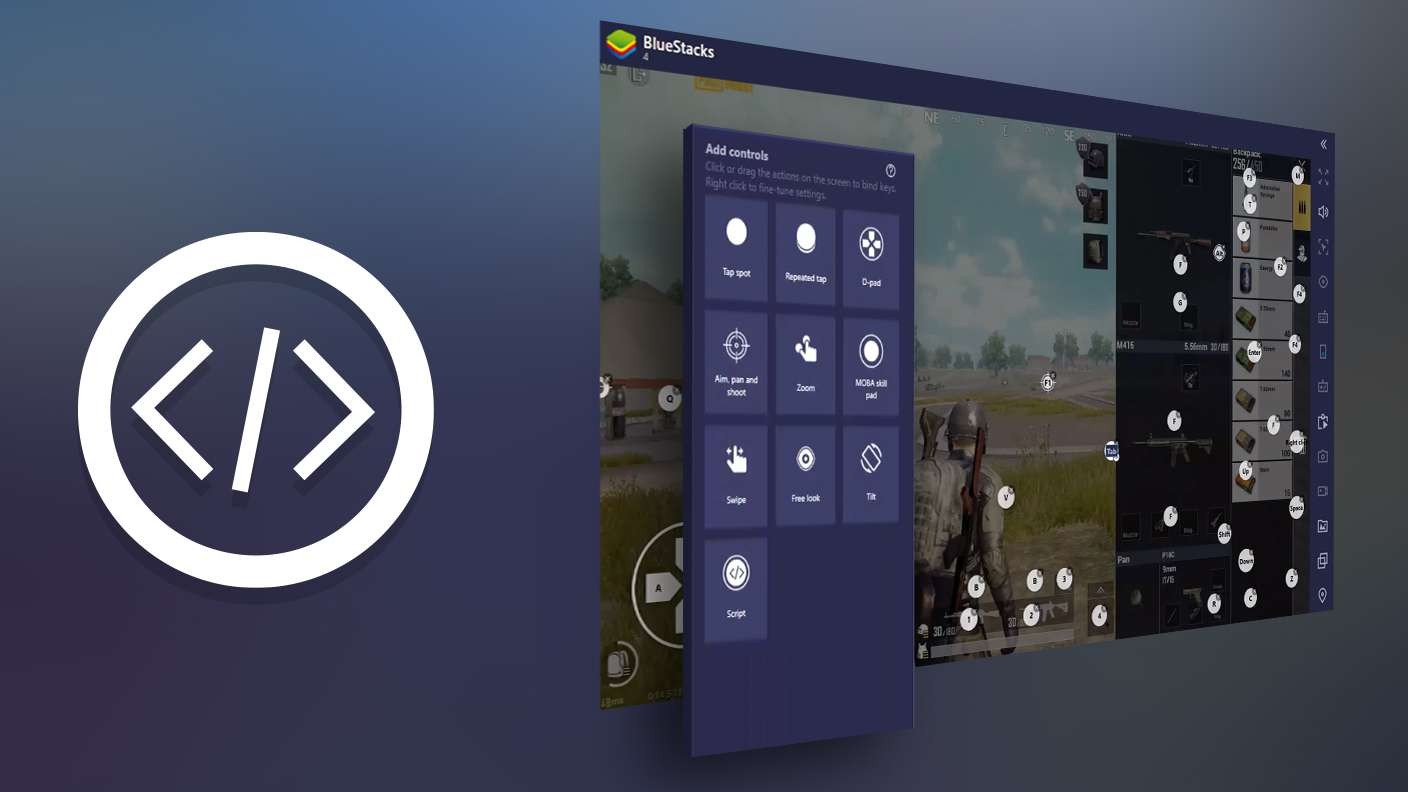 Giao diện tính năng Script của BlueStacks, cho phép tạo và quản lý các kịch bản hành động tự động