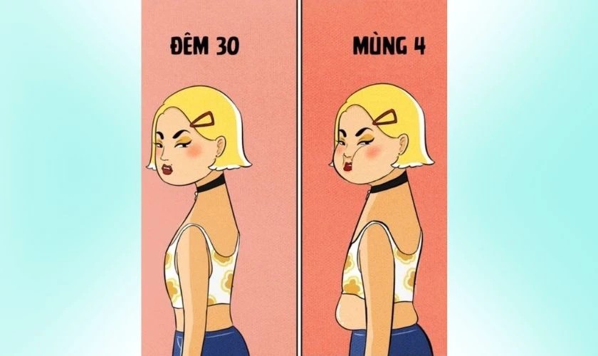 Meme tăng cân ngày Tết 2026