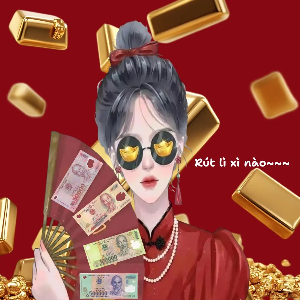Người dì xinh đẹp, độc thân, giàu có lì xì các cháu. Nhất dì!
