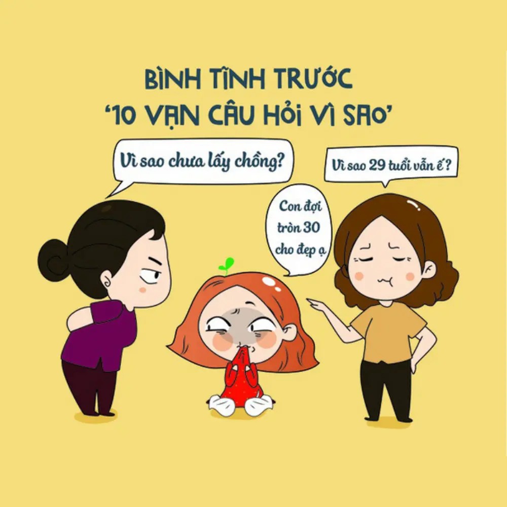 Bình tĩnh trước vạn câu hỏi vì sao của hàng xóm ngày Tết.