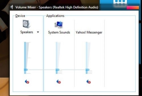 Giao diện Open Volume Mixer trên Windows