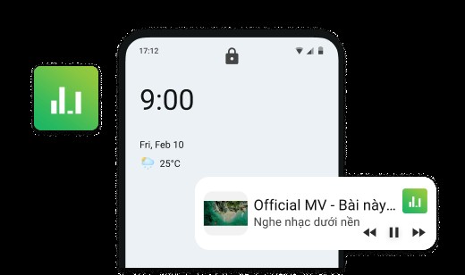 Nghe nhạc trong nền, tiết kiệm pin và đa nhiệm