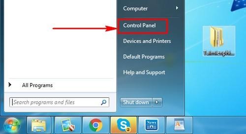 Mở Control Panel để bắt đầu tạo điểm khôi phục System Restore Point