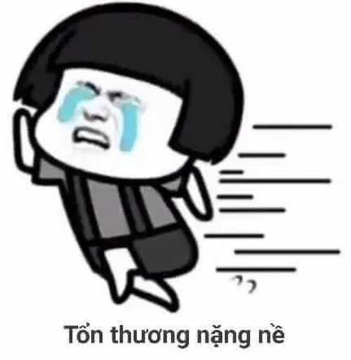 Meme hài gục ngã phóng đại biểu cảm rơi mood sau cơn stress nặng