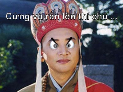 Đường Tăng meme với vẻ mặt "hối lỗi" hoặc "xin tha