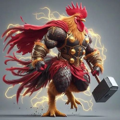 Meme gà cosplay thần sấm Thor