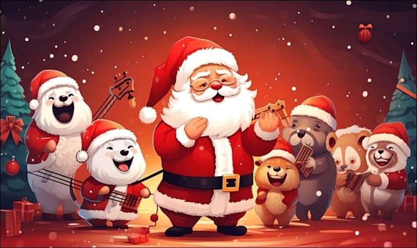 Giáng Sinh hoạt hình dễ thương đáng yêu