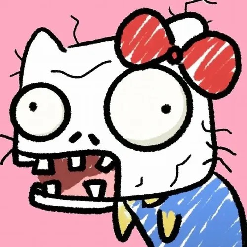 Hello Kitty cười tít mắt phong cách chibi Sanrio
