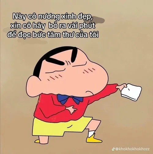 Ảnh meme tỏ tình với lời nhắn ngọt ngào cho crush