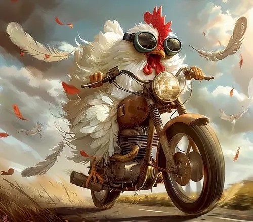 Ảnh vui gà chiến thua vẫn cố tỏ ra ngầu