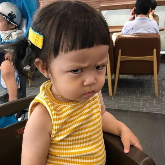 Meme em bé lườm