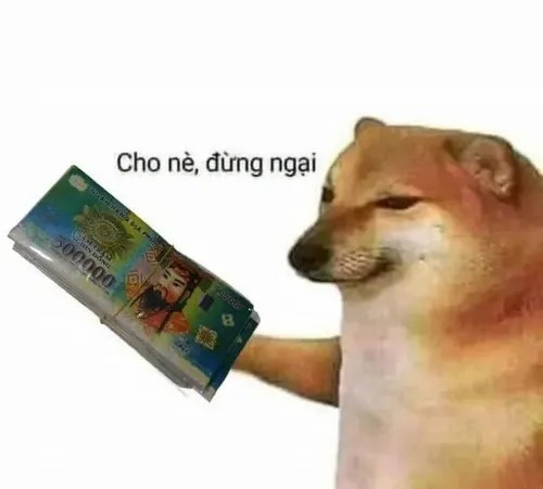 Hình troll người đưa tiền trong cơn tuyệt vọng
